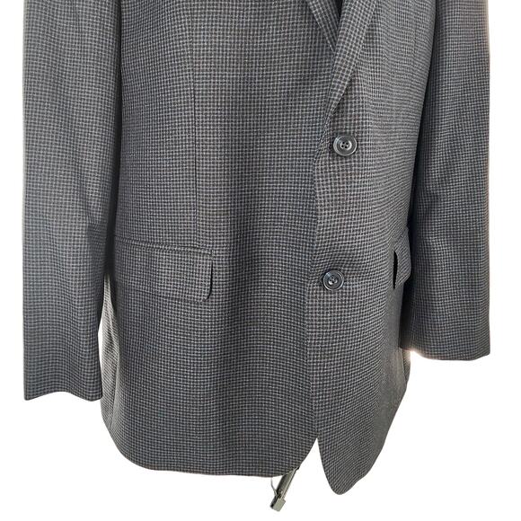 Michael Kors Men's Blazer Coat Jacket Size 46L 2 Button Plaid Polyester Blend - Picture 3 of 6
